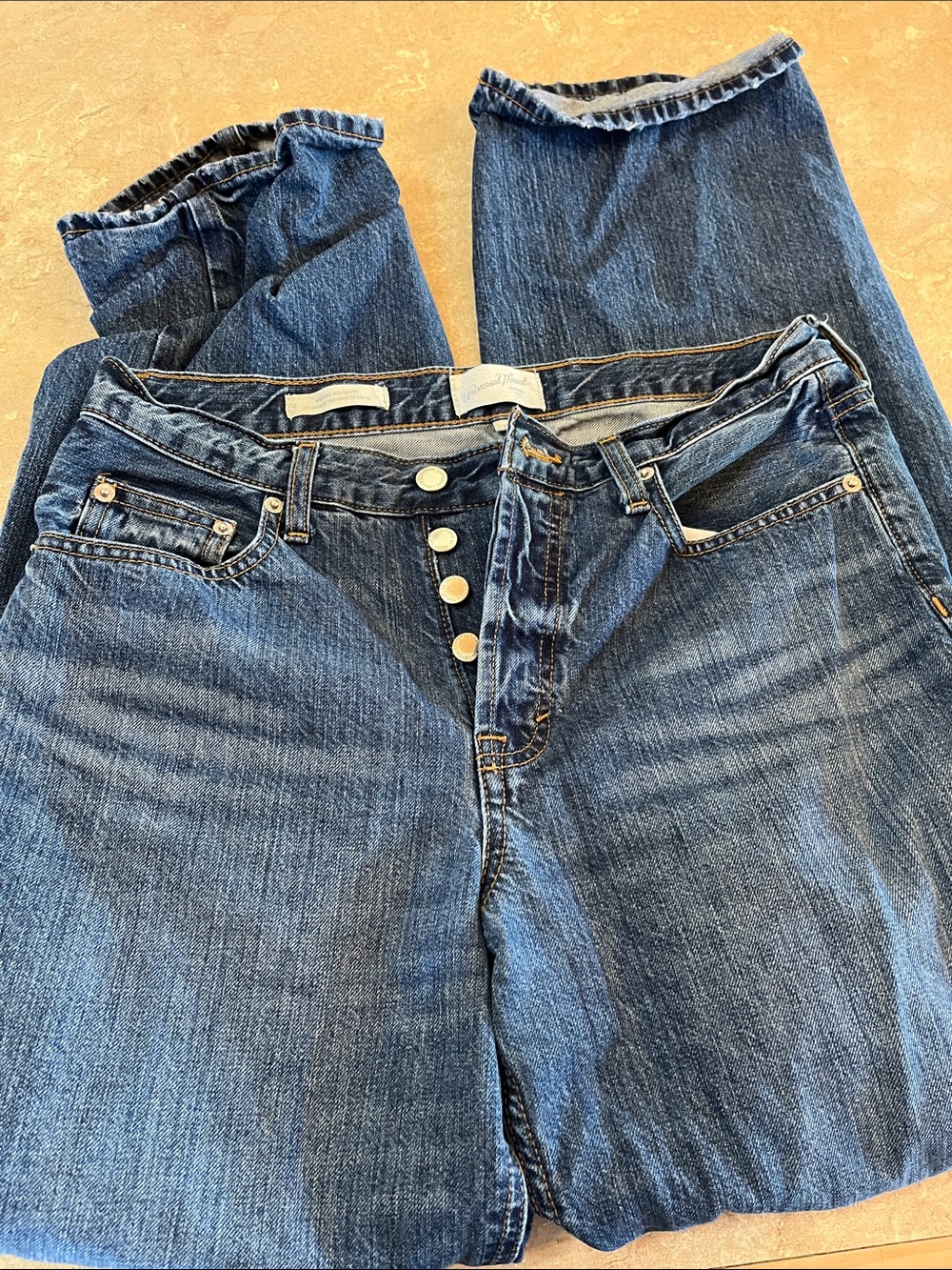 Universal Thread High-Rise wide leg baggy Button-Fly Medium Blue Jeans